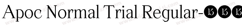Apoc Normal Trial Regular字体转换